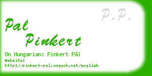 pal pinkert business card