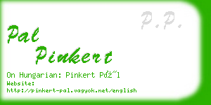 pal pinkert business card